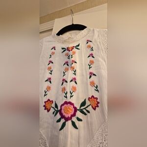 *NWT*Blue Rain Francesca's Women's Ivory embroidered dress in size XS 100% Rayon